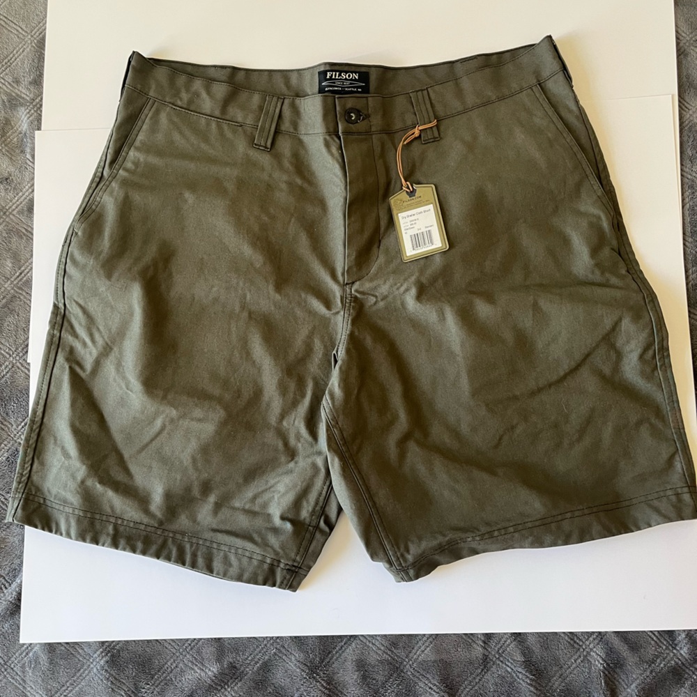 NWT Mens Filson Dry Shelter Cloth Shorts